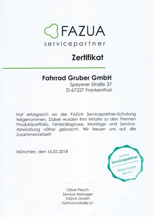 Fazua Servicepartner Fahrrad-Gruber